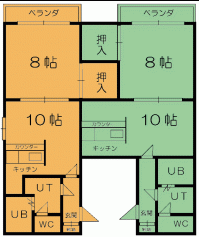 虹（ワンルームタイプ）レイアウト