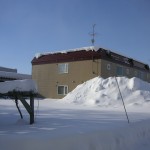 グレースわきに積み上げられた雪