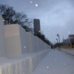 市民雪像用の雪の塊