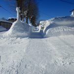 当別の雪の歩道